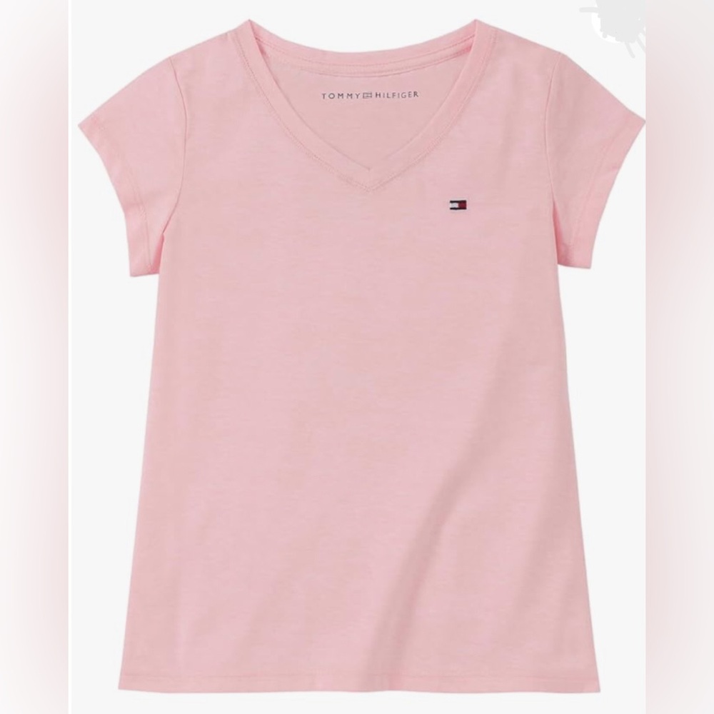 Tommy Hilfiger - Big Girls' Solid V Neck Tee